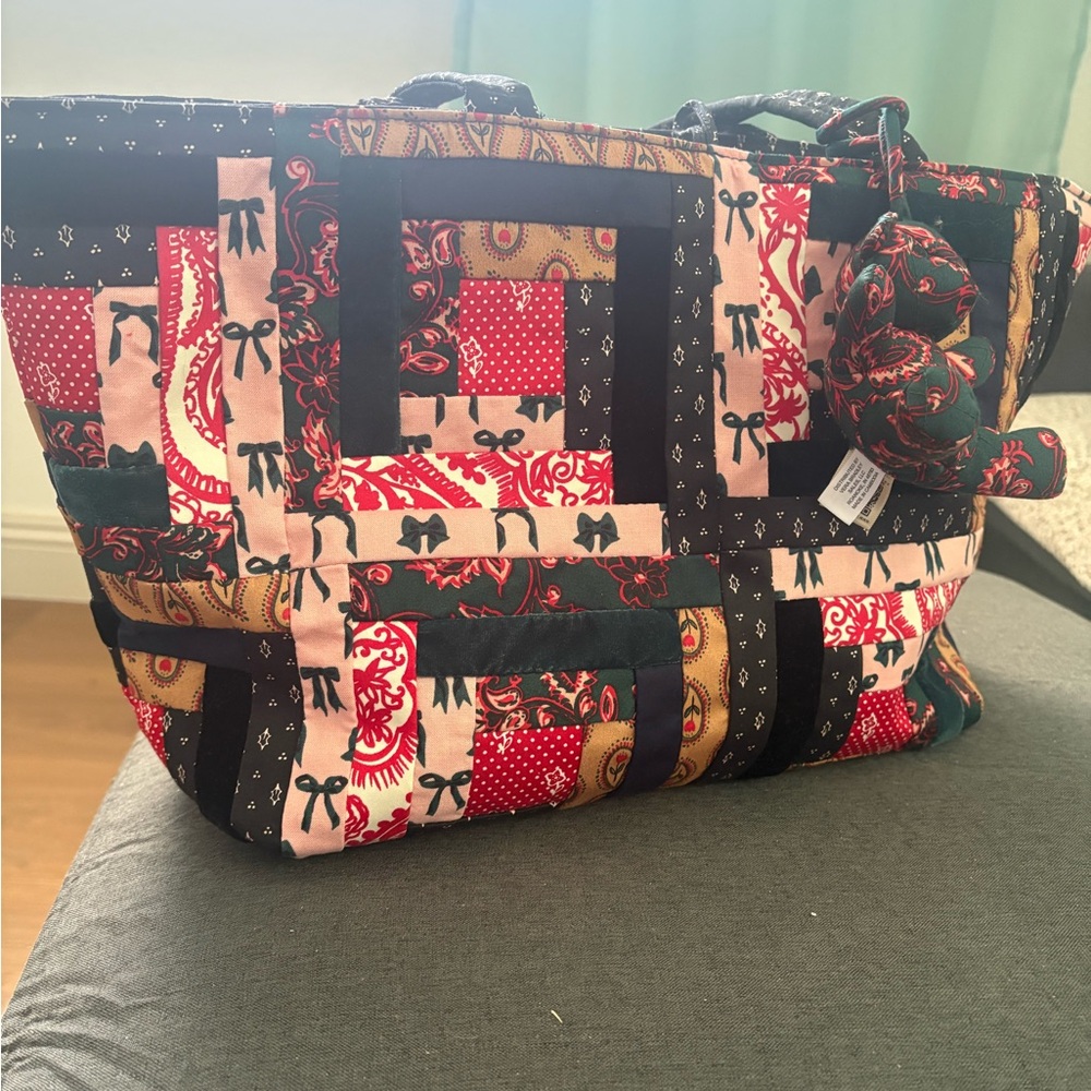 Patchwork Tote Bag - Multicolor paisley key patchwork